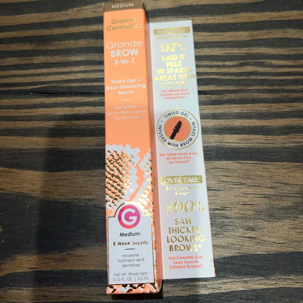 Grande Brow 2-In-1 tinted gel and brow enhancing serum